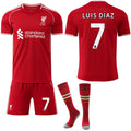 2025-2026 Liverpool Home Shirt Set Kids Adult Football Kit No.7 LUIS DIAZ No.7 LUIS DIAZ XX XXL No.7 LUIS DIAZ