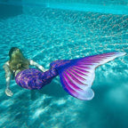 Children's Durable Mermaid Tail for Swimming, Monofin Included - Perfect Purple Adult XL