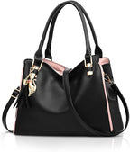 Hobo and Shoulder Bags for Women Fashion Handbags Large Tote Bag Ladies Shoulder Bag_MGF Black