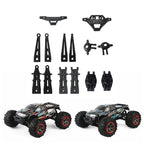 For XLH Hosim 9125 RC Car 14pcs Front Rear Upper Lower Control Arm Control Stub Axle Bumper Black
