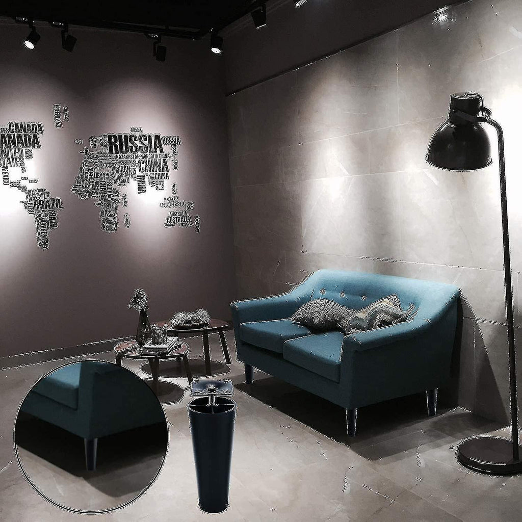 Plastic Sofa Legs, 4-Pack Replacement Sofa Legs Furniture Legs with Mounting Plates—yux