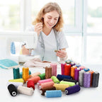 72 pcs Sewing Thread Set, 36 Colors Sewing Machine Threads, Pre-Wound Spools Sewing Thread Set, 365 Meters Per Spool