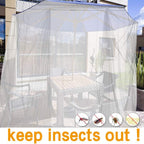 Mosquito net, large mosquito net with frame for king size bed, mosquito net for indoor and outdoor use (200 x 220 x 210 cm)