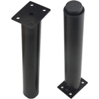 (25-42 cm, black) Set of 4 sturdy adjustable metal furniture legs