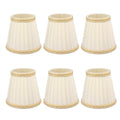 6pcs Small Lampshades Clip On Drum Light Shade Fabric For Chandeliers Light Bulbs Lighting Accessories