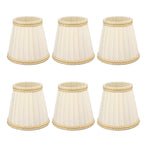 6pcs Small Lampshades Clip On Drum Light Shade Fabric For Chandeliers Light Bulbs Lighting Accessories