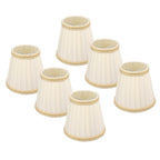 6pcs Small Lampshades Clip On Drum Light Shade Fabric For Chandeliers Light Bulbs Lighting Accessories