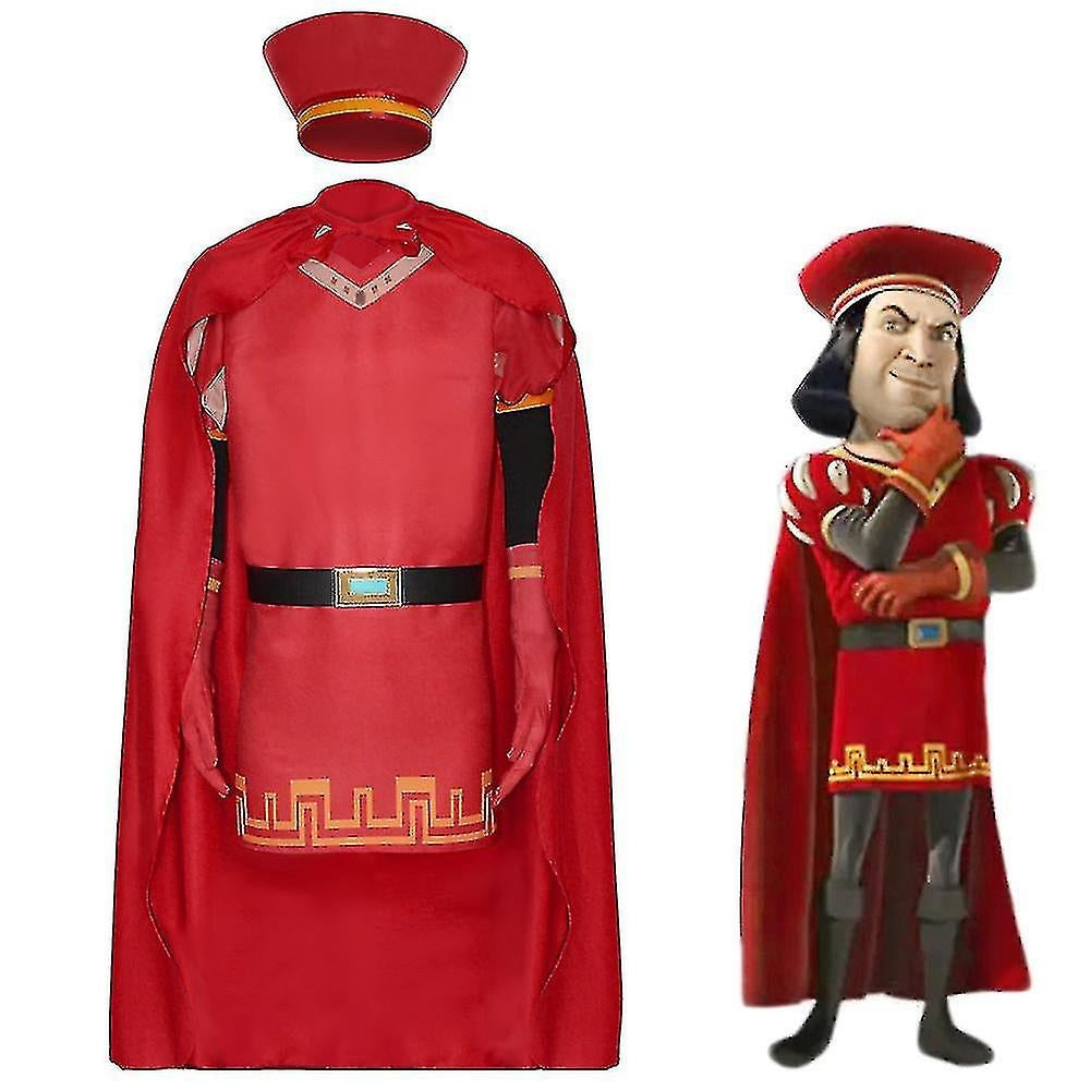 Lord Farquaad Cosplay Costume for Adults and Children Halloween Carnival Costume Set-Perfect M-max M