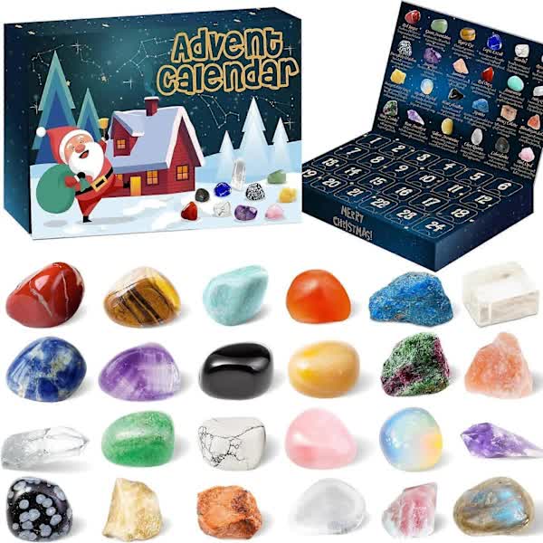 /NN/Advent Calendar 2024 24 Natural Crystal Agate Days Children's Advent Calendar 24 Days of Series Christmas Countdown Calendar Advent Calendar