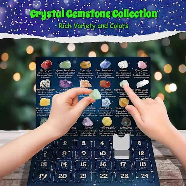 /NN/Advent Calendar 2024 24 Natural Crystal Agate Days Children's Advent Calendar 24 Days of Series Christmas Countdown Calendar Advent Calendar