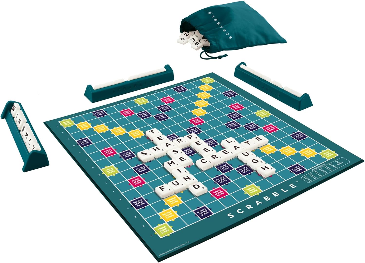 Classic Scrabble, Original Word Crossword Board Game, English Version, Family Game for Adults and Kids, Word Game for 2 to 4 Players
