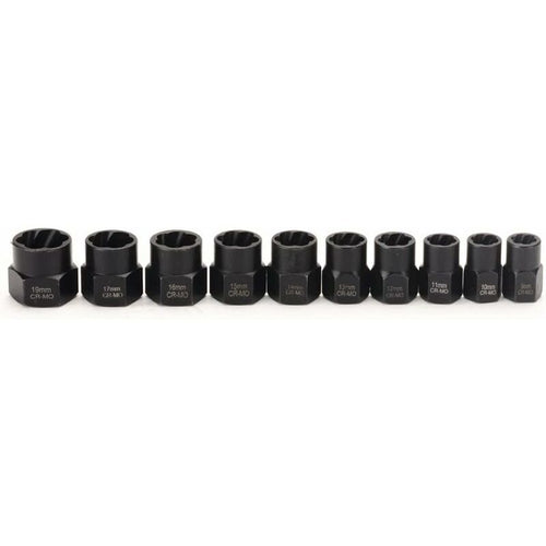 11-piece 9.5mm Bolt Impact Tool Set with Toolbox