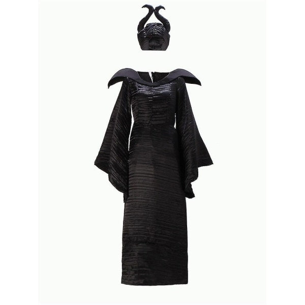 Halloween Sleeping Beauty Witch Maleficent Dress For Adult Evil Witch Carnival Cosplay Costume Outfit Q XL LL