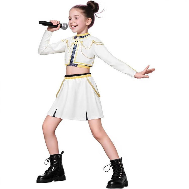 2025 Demon Hunter K-Pop Costume | Halloween Outfit Women Kids Cosplay No. 7 3-piece set_tfrf No. 7 3-piece set 130cm