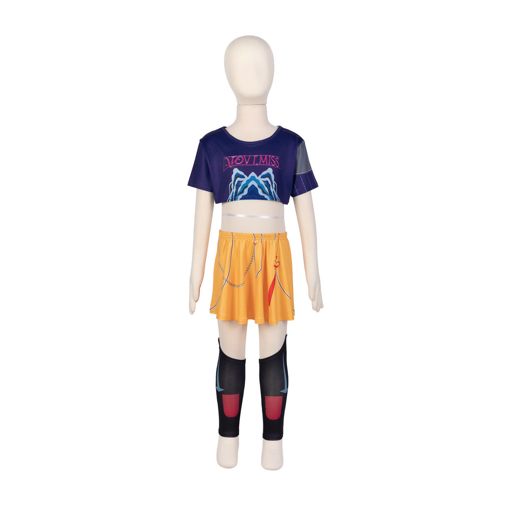 2025 Demon Hunter K-Pop Costume | Halloween Outfit Women Kids Cosplay No. 7 3-piece set_tfrf No. 7 3-piece set 130cm
