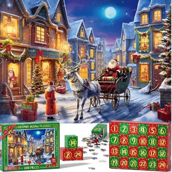24-day puzzle advent calendar, Blind Box, Red