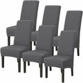 6-pack Washable Universal Stretch Microfiber Chair Covers
