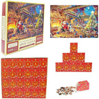 Puzzle Advent Calendar 2024 - Christmas Puzzle with 1008 Pieces Multicolored