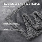 The Waterproof Blanket, Snuggle Blanket for Sofa Bed Couch, Waterproof Pet Blanket for Dog and Cat, 100% Leak Proof Waterproof Fully Pee Proof Brown Brown L:145*165CM