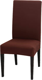 Set of 4 or 6 Chair Covers, Stretchy, Removable, Washable Chair Covers, Decorative Protectors for Hotel, Cafe -tfrf coffee 6pcs