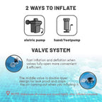 Extra thick winter air cushion for above ground pools, prevents ice damage Blue