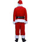 Santa Claus costume 7 parts complete Christmas costume for adults Cosplay Santa Claus costume plus elf plus santa xl pulse (180-195cm)