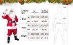 Santa Claus costume 7 parts complete Christmas costume for adults Cosplay Santa Claus costume plus elf plus santa xl pulse (180-195cm)