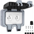 Waterproof Socket Double Outdoor Power Socket IP66 Waterproof Wall Socket 16A