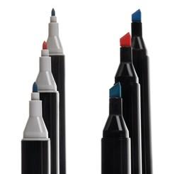168-pack Marker Pens with Case - Double-sided Colored Pens Multicolor multicolor