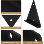 Package Triangle Shelf Brackets, 14cm Iron Floating Shelf Brackets, Metal Wall Mounted Shelf Brackets for DIY Open Shelf Ikodm
