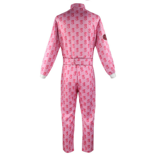 Adult Barbie Outfit for Men Ken Cosplay Costumes Pink Jumpsuit L
