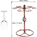 pc Wine glass rack, Wine glass rack with wine glass drying rack, holds 6 wine glasses (wine glasses not included).