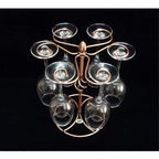 pc Wine glass rack, Wine glass rack with wine glass drying rack, holds 6 wine glasses (wine glasses not included).