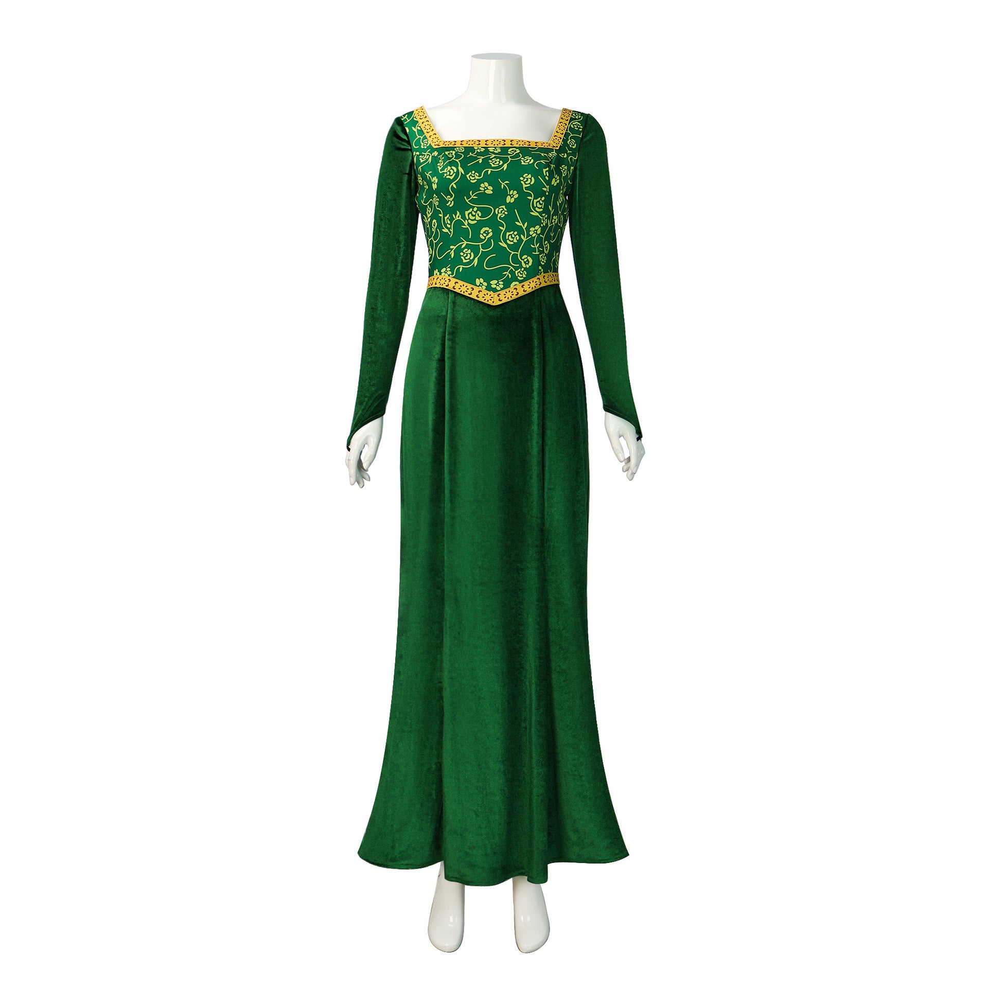 Princess Fiona Dress Halloween Masquerade Green Dress, Party Costume Role Play for Adult S