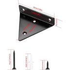 Floating shelf brackets, invisible triangular edges.