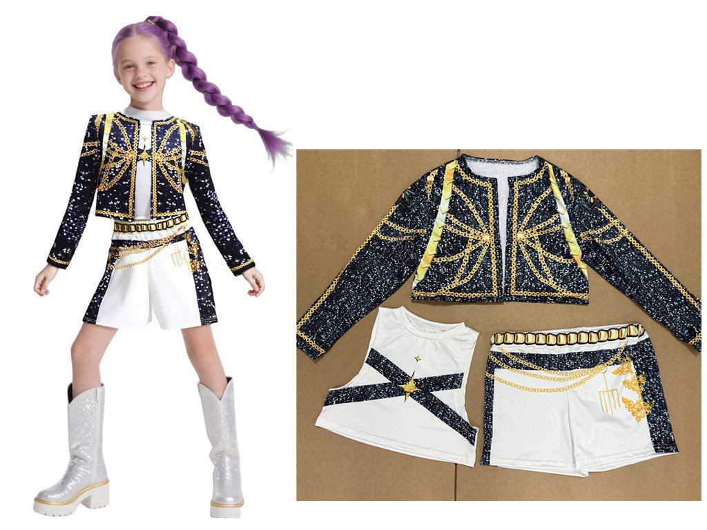 2025 Demon Hunter K-Pop Costume | Halloween Costume for Girls Cosplay 120cm_yux 120cm