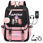 K-Pop Demon Hunters Anime School Backpack Cute Cartoon Bag for Students rosa_tfrf pink 10