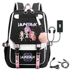 K-Pop Demon Hunters Anime School Backpack Cute Cartoon Bag for Students black_tfrf black 10