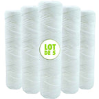 5-Pack 9 3/4 Inch Anti-Sediment Water Filter Cartridges - 20 Micron Compatible with 10 Inch Filter_MGF