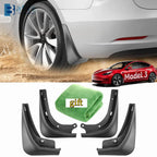 pcs Mudguards for Tesla Model 3 Front Rear Mudguard Fender Kit White Model 3_tfrf White Model 3