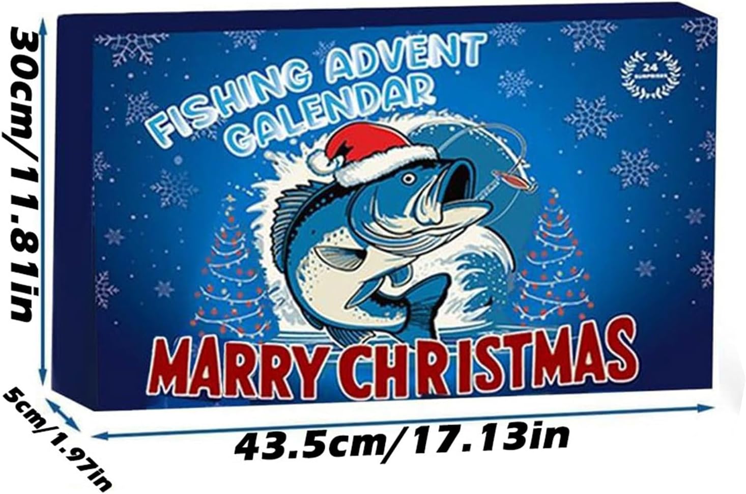 Fishing Advent Calendar, Fishing Tools Accessories Kit Christmas Countdown Gifts, 24 Days of Bait Accessories and Equipment Surprises for Fishing Lovers fishing C