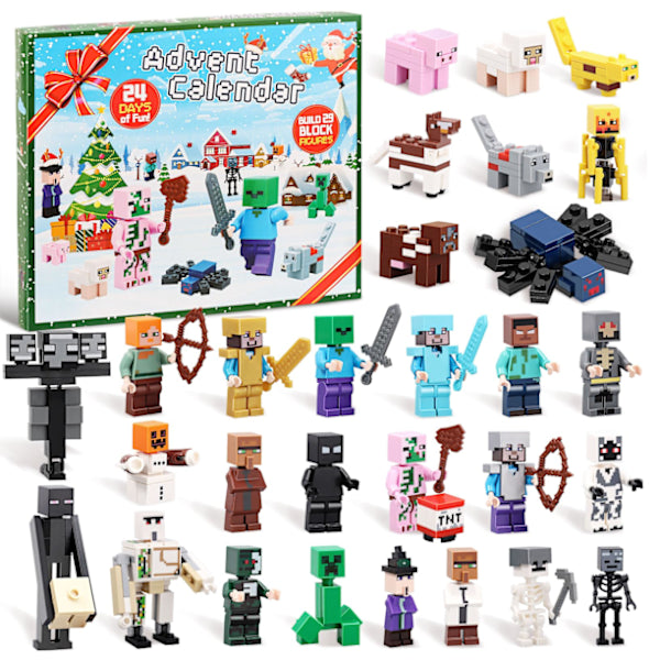 Minecraft Advent Calendar 2025 with 24 Building Blocks & Toys for Boys 17