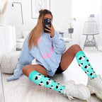 Pairs Compression Socks for Women and Men 15-20 mmHg Gradual Support Knee High Socks for Nurses, Athletes, Medical Use