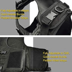 Tactical Vest, Adjustable Plate Carrier for Army, Police, Black