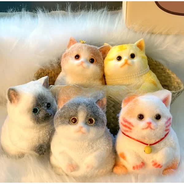 Large Taba Squishy Cat, Taba Cat Squishy Squeeze Toys, Adorable Squishy Cat, Squishy Rubber Cat, for Party and Birthday or Christmas (Orange)
