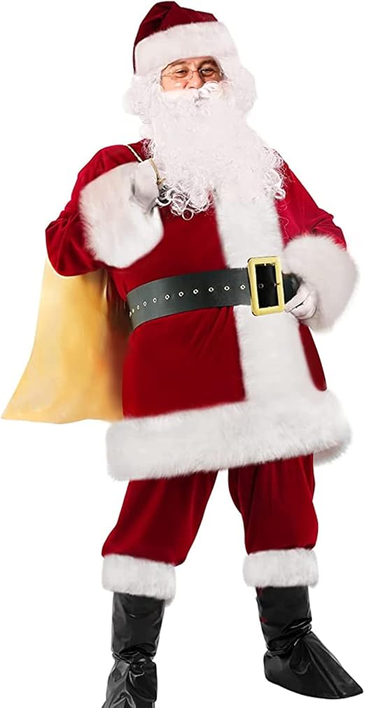 XXL Santa Claus Costume Santa Suit Adults Men Sa,ZQKLA