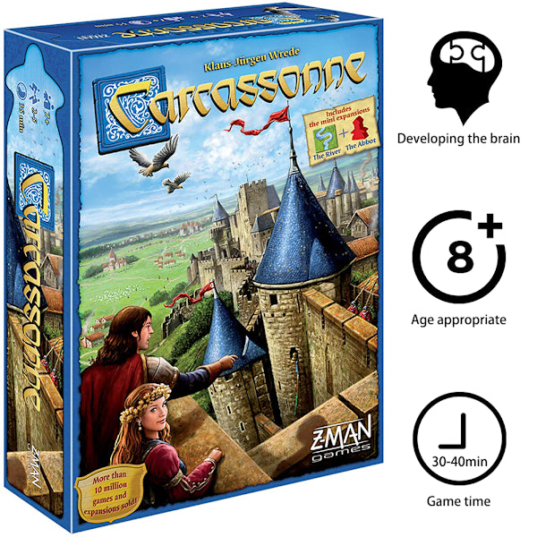 Carcassonne Board Game Family Games Board Games Expand Board Games for 2-5 Players-tfrf