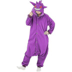 Gengar Costume Onesie Pajamas Halloween Christmas One Piece Kigurumi for Men Women - WELLNGS S
