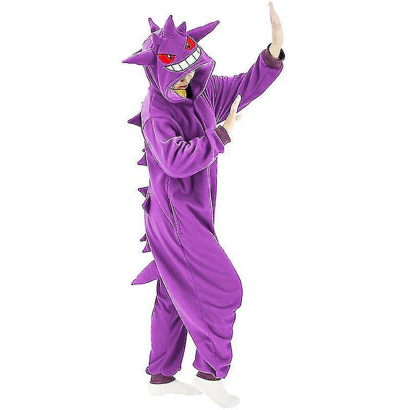 Gengar Costume Onesie Pajamas Halloween Christmas One Piece Kigurumi for Men Women - WELLNGS S