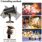 Christmas Snowflake LED Projection Lamp Outdoor IP65 Waterproof with Remote Control for Indoor Party Garden Wedding Bar